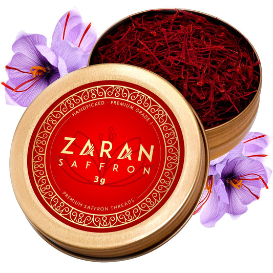 , Superior Saffron Threads (Super Negin) Premium Grade Saffron Spice for Paella, Risotto, Tea'S, and All Culinary Uses (3 Grams)