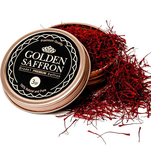 , Pure Premium All Red Afghan Saffron Threads, Finest Grade A+ Super Negin, Non-Gmo Verified (3 Grams)